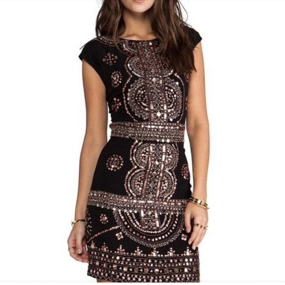 Renzo + Kai Silk Embellished Dress